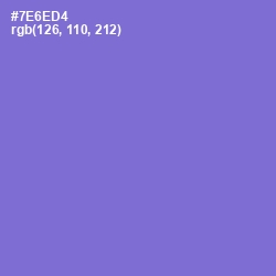 #7E6ED4 - Moody Blue Color Image