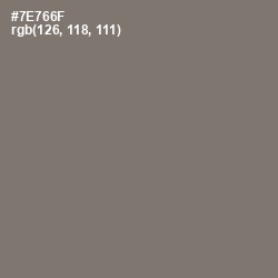 #7E766F - Limed Ash Color Image