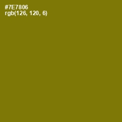 #7E7806 - Yukon Gold Color Image