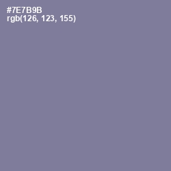 #7E7B9B - Waterloo  Color Image