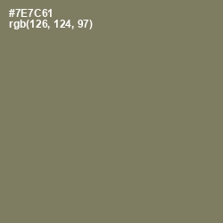 #7E7C61 - Limed Ash Color Image