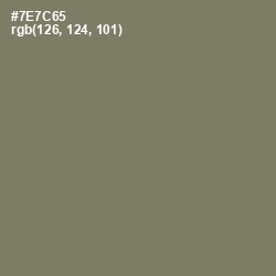 #7E7C65 - Limed Ash Color Image