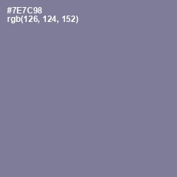 #7E7C98 - Waterloo  Color Image