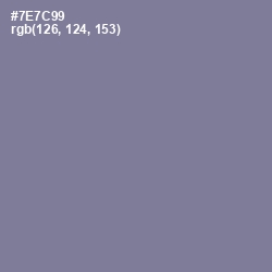 #7E7C99 - Waterloo  Color Image