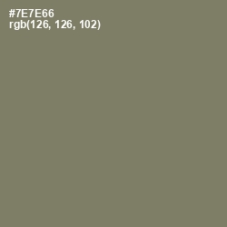 #7E7E66 - Limed Ash Color Image
