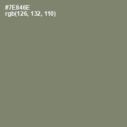 #7E846E - Camouflage Green Color Image