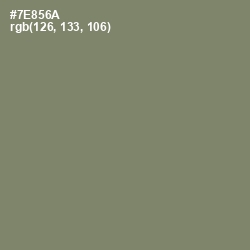 #7E856A - Camouflage Green Color Image