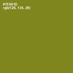 #7E861D - Trendy Green Color Image