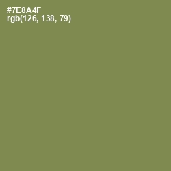#7E8A4F - Glade Green Color Image