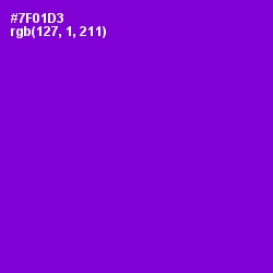 #7F01D3 - Purple Heart Color Image