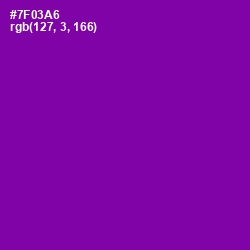 #7F03A6 - Purple Color Image