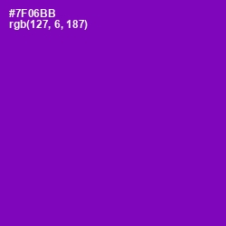 #7F06BB - Purple Color Image
