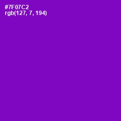 #7F07C2 - Purple Heart Color Image