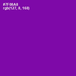 #7F08A8 - Purple Color Image