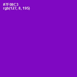 #7F08C3 - Purple Heart Color Image