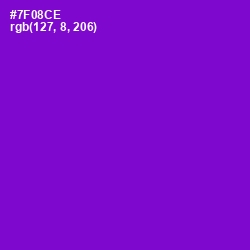 #7F08CE - Purple Heart Color Image