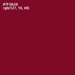#7F0A28 - Claret Color Image