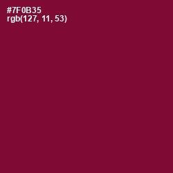 #7F0B35 - Siren Color Image