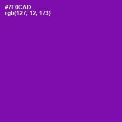 #7F0CAD - Purple Color Image