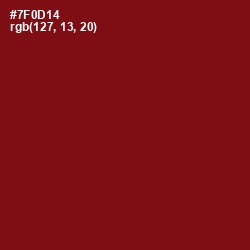 #7F0D14 - Dark Burgundy Color Image