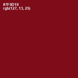 #7F0D19 - Venetian Red Color Image