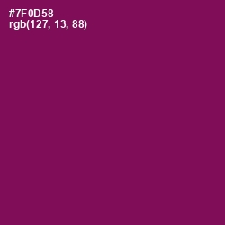 #7F0D58 - Pompadour Color Image