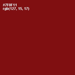 #7F0F11 - Dark Burgundy Color Image