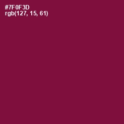 #7F0F3D - Siren Color Image
