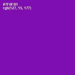 #7F0FB1 - Purple Color Image