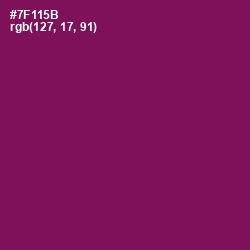 #7F115B - Pompadour Color Image