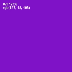 #7F12C6 - Purple Heart Color Image