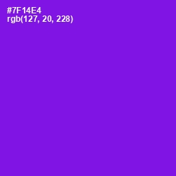 #7F14E4 - Purple Heart Color Image