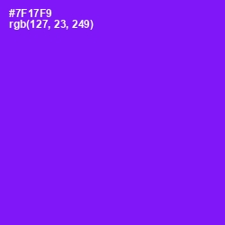 #7F17F9 - Purple Heart Color Image