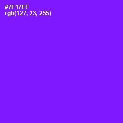 #7F17FF - Purple Heart Color Image