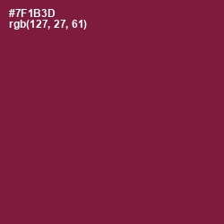 #7F1B3D - Claret Color Image