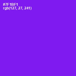 #7F1BF1 - Purple Heart Color Image