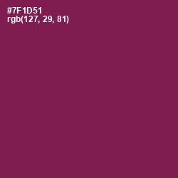 #7F1D51 - Pompadour Color Image