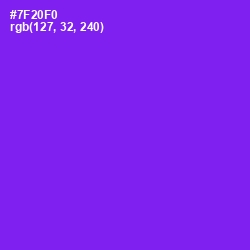 #7F20F0 - Purple Heart Color Image