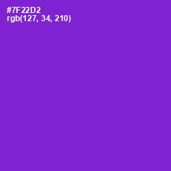 #7F22D2 - Purple Heart Color Image