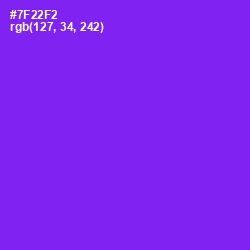 #7F22F2 - Purple Heart Color Image