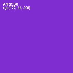 #7F2CD0 - Purple Heart Color Image