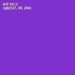 #7F31CC - Purple Heart Color Image