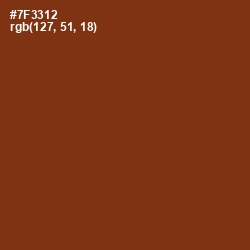 #7F3312 - Copper Canyon Color Image