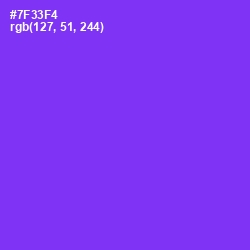 #7F33F4 - Purple Heart Color Image