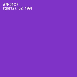 #7F34C7 - Purple Heart Color Image