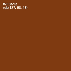 #7F3A12 - Copper Canyon Color Image