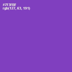 #7F3FBF - Royal Purple Color Image