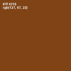 #7F4316 - Raw Umber Color Image