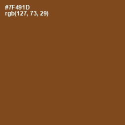 #7F491D - Raw Umber Color Image