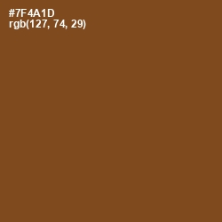 #7F4A1D - Raw Umber Color Image